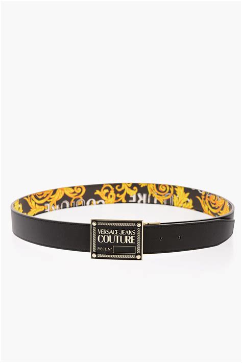 versace classic saffiano leather belt|Versace Jeans Couture Men's Reversible Saffiano Leather Belt .